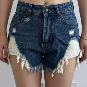 Denim Distressed Women's Shorts